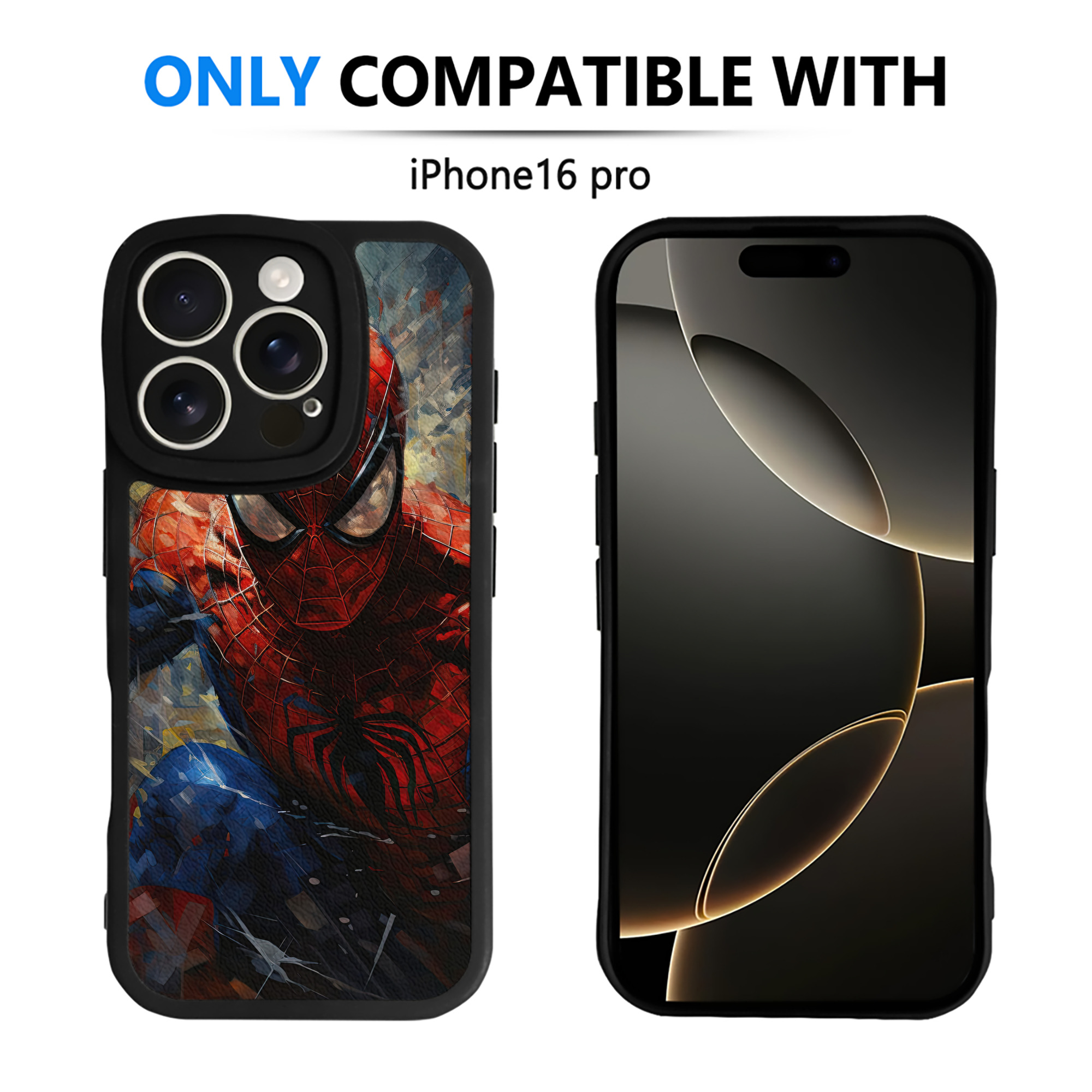 Spider Man スパイダーマン 【iPhone 16シリーズ対応】シリコンスマホケース（レザー調） 材質：シリコン